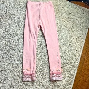 GIRLS ML KIDS LEGGINGS SIZE 4-5 PINK PREOWNED
